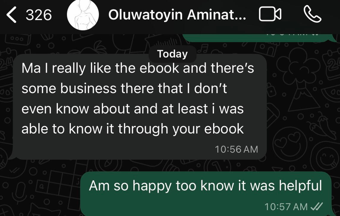 Reader testimonial